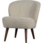 Offwhitefarbene Retro Basilicana Lounge Sessel aus Massivholz Breite 50-100cm, Höhe 50-100cm, Tiefe 50-100cm 