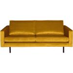 Gelbe Retro Basilicana Zweisitzer-Sofas aus Samt mit Armlehne Breite 150-200cm, Höhe 50-100cm, Tiefe 50-100cm 2 Personen 