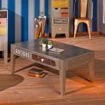Silberne Retro Topdesign Rechteckige Design Tische aus MDF mit Schublade Breite 100-150cm, Höhe 0-50cm, Tiefe 50-100cm 