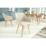 Reduzierte Beige Moderne Riess Ambiente Designer Stühle aus Massivholz mit Armlehne Breite 50-100cm, Höhe 50-100cm, Tiefe 50-100cm 