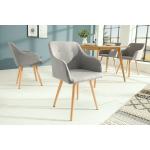 Reduzierte Graue Retro Riess Ambiente Designer Stühle aus Holz gepolstert Breite 50-100cm, Höhe 50-100cm, Tiefe 50-100cm 