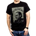 Retro Kult T-Shirt für Herren Charles Bukowski schwarz Größe XXXXXL