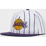 Reduzierte Weiße Gestreifte Mitchell & Ness Los Angeles Lakers NBA Snapback-Caps aus Baumwolle für Herren Einheitsgröße 