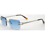 Blaue Rechteckige Retro Sonnenbrillen aus Nylon für Herren 
