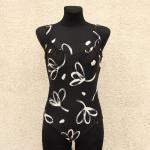 Schwarze Damenbadeanzüge aus Polyester mit offener Rückenpartie Größe M 