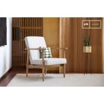 Retro-Sessel aus Massivholz, skandinavischer Stil, 61x58x86 cm, elegantes Design für optimalen Komfort