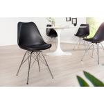 Reduzierte Schwarze Moderne Riess Ambiente Organische Designer Stühle aus Kunstleder gepolstert Breite 0-50cm, Höhe 50-100cm, Tiefe 50-100cm 2-teilig 