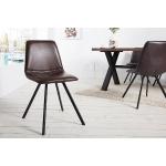 Reduzierte Braune Retro Riess Ambiente Designer Stühle aus Kunstleder Breite 0-50cm, Höhe 50-100cm, Tiefe 50-100cm 