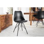 Reduzierte Schwarze Moderne Riess Ambiente Organische Designer Stühle aus Kunstleder gepolstert Breite 0-50cm, Höhe 50-100cm, Tiefe 50-100cm 