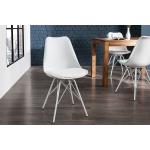 Reduzierte Weiße Moderne Riess Ambiente Designer Stühle aus Kunstleder gepolstert Breite 0-50cm, Höhe 50-100cm, Tiefe 50-100cm 