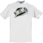 Weiße Porsche T-Shirts für Herren Größe L 