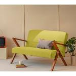 Reduzierte Pistaziengrüne Moderne Zweisitzer-Sofas mit Armlehne Breite 100-150cm, Höhe 100-150cm, Tiefe 50-100cm 2 Personen 