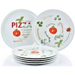 Weiße Motiv Retsch Pizzateller 30 cm aus Porzellan mikrowellengeeignet 6-teilig 6 Personen 