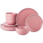 Retsch Arzberg Tafelservice »HALO BUBBLE GUM« (12-tlg), Steinzeug, Klare Farben und Klare Formen - ein stilvolles Geschirr, rosa, rosa/weiß