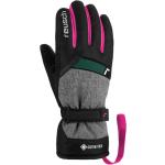 Reusch - Skihandschuhe - Reusch Flash Gore-Tex Junior Black Black Melange Pink Glow - Kindergröße 4 - schwarz