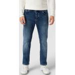 Dunkelblaue Review Slim Fit Jeans mit Reißverschluss aus Baumwolle für Herren Größe XL Weite 29, Länge 32 