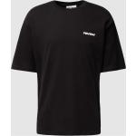Schwarze Unifarbene Review T-Shirts aus Baumwolle für Herren Größe M 