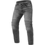 Dunkelgraue Tapered Jeans aus Leder Größe M 