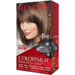 Revlon Colorsilk Beautiful Color Permanente Haarfarbe mit 3D-Gel-Technologie und Keratin, Färbung mit 100% Deckkraft der weißen Haare, 50 Hellaschbraun