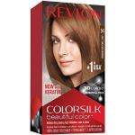 Revlon Permanente Haarfarbe, Permanentes Haarfärbemittel, Colorsilk mit 100 % Grauabdeckung, Ammoniakfrei, Keratin und Aminosäuren, 54 Helles Goldbraun