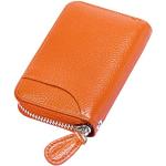 Orange Mini Geldbörsen mit Reißverschluss für Damen klein 
