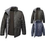 Schwarze Wasserdichte Winddichte Atmungsaktive Regatta 3-in-1 Jacken mit Reißverschluss aus Polyamid für Herren Größe 3 XL für den für den Winter 