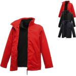 Rote Bestickte Wasserdichte Winddichte Regatta 3-in-1 Jacken mit Klettverschluss aus Polyester für Herren Größe 3 XL für den für den Winter 