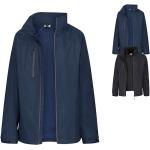 Schwarze Bestickte Wasserdichte Atmungsaktive 3-in-1 Jacken mit Reißverschluss aus Polyester für Herren Größe 3 XL für den für den Winter 