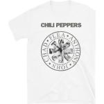 Graue Vintage Kurzärmelige Red Hot Chili Peppers Herrenbandshirts aus Baumwolle 