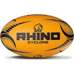 Rhino Cyclone XV Trainingsball, Rugbyball, Neonorange, Größe 3
