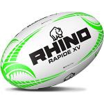 Rhino Rapide XV Rugbyball, Weiß/Grün, Größe 3
