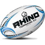 Rhino Tornado White Xv Rugby-Ball, weiß/blau, 5
