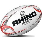 Rhino Unisex Meteor Match Rugbyball, Größe 5, Weiß