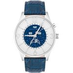 Rhodenwald & Söhne Herren Uhr analog Japan Quarzwerk mit Echtleder blau Armband 10010315