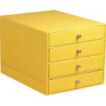 Goldene Schubladenboxen aus Kunstleder 