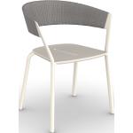 Cremefarbene Designer Stühle aus Polyrattan Outdoor 
