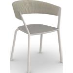 Cremefarbene Designer Stühle aus Polyrattan 