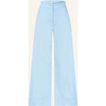 Reduzierte Hellblaue Riani Stoffhosen mit Reißverschluss aus Baumwolle für Damen Größe S 