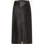 Schwarze Riani Lederröcke mit Reißverschluss aus Leder für Damen Größe M 