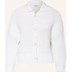Reduzierte Weiße Riani Damencardigans mit Knopf aus Baumwollmischung Größe L 