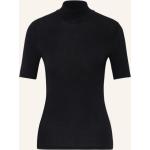 Schwarze Kurzärmelige Riani Stehkragen T-Shirts für Damen Größe M 