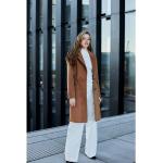 Braune Unifarbene Ricano Mini Kapuzenmäntel aus Polyester mit Kapuze für Damen Größe XXL für den für den Herbst 