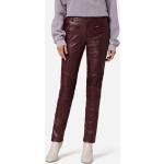 Violette Unifarbene Ricano Damenlederhosen & Damenlederjeans mit Reißverschluss aus Leder Größe XXL 
