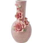RICE - Vase mit Blumen-Design, 25 cm - Rosa