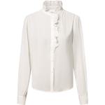 Reduzierte Weiße Unifarbene Business Rich&Royal Chiffonblusen mit Knopf aus Chiffon für Damen Größe XS 