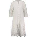 Weiße Rich&Royal Bio V-Ausschnitt Kleider mit Lochstickerei für Damen Größe XS für den für den Sommer 