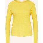 Gelbe Langärmelige Rich&Royal Damenlongsleeves & Damenlangarmshirts aus Baumwolle Größe XS 