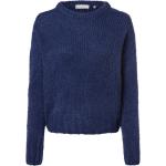 Reduzierte Blaue Rich&Royal Rundhals-Ausschnitt Strickpullover aus Wolle für Damen Größe XS 