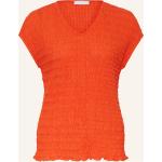 Rote Rich&Royal V-Ausschnitt T-Shirts aus Baumwollmischung für Damen Größe XS 