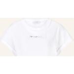 Reduzierte Weiße Rich&Royal U-Boot-Ausschnitt T-Shirts aus Baumwolle für Damen Größe M 